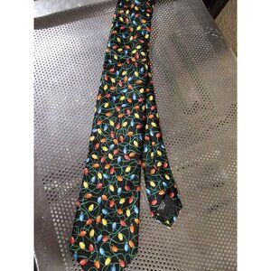 Noel Holiday Collection Christmas Lights Neck Tie Adult Men's